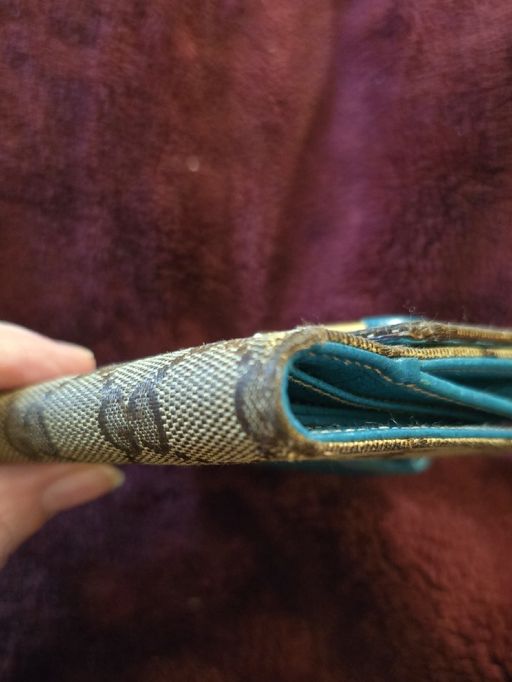 Bundle For Glt9923 Gucci GG Canvas Horsebit compact wallet W Turquoise Leather - Picture 16 of 16